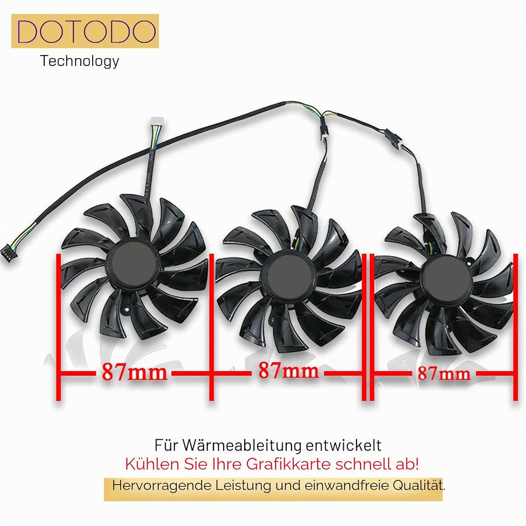 Dotodo 87 mm GA92S2U DC12V 0.46A 4PIN Grafikkarte kühlt Lüfter für ZOTAC GeForce RTX 2080 RTX 2080 T