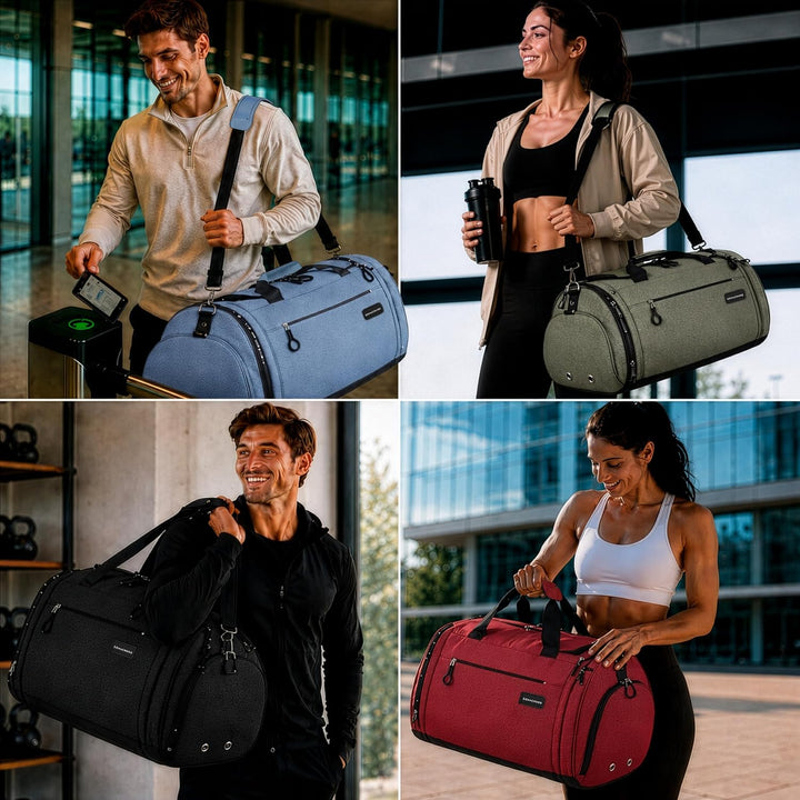 Sporttasche &amp; Reisetasche für Damen und Herren mit Nassfach &amp; Schuhfach - Sporttaschen für Sport &amp; R
