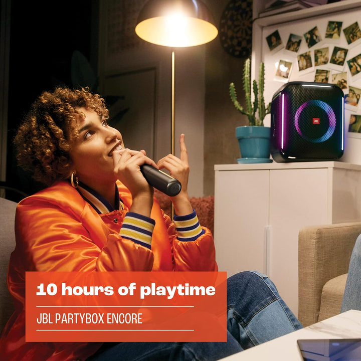 JBL PartyBox Encore Essential Tragbarer Innen- und Aussen-Partylautsprecher mit integrierten Lichter