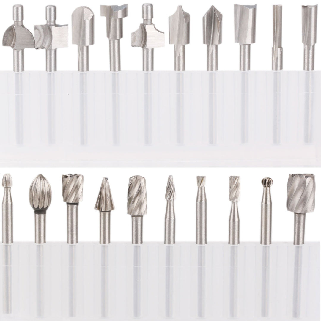 HSS Fräser Set, SPTA 20tlg Mehrzweck Fräser Set Stich Spitzen HSS Frässtifte Fur Dremel Multifunktio