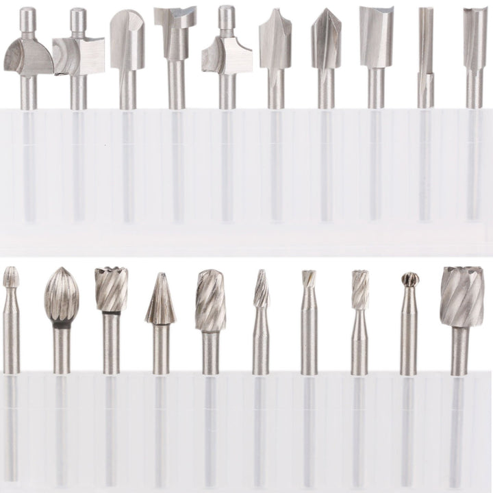 HSS Fräser Set, SPTA 20tlg Mehrzweck Fräser Set Stich Spitzen HSS Frässtifte Fur Dremel Multifunktio