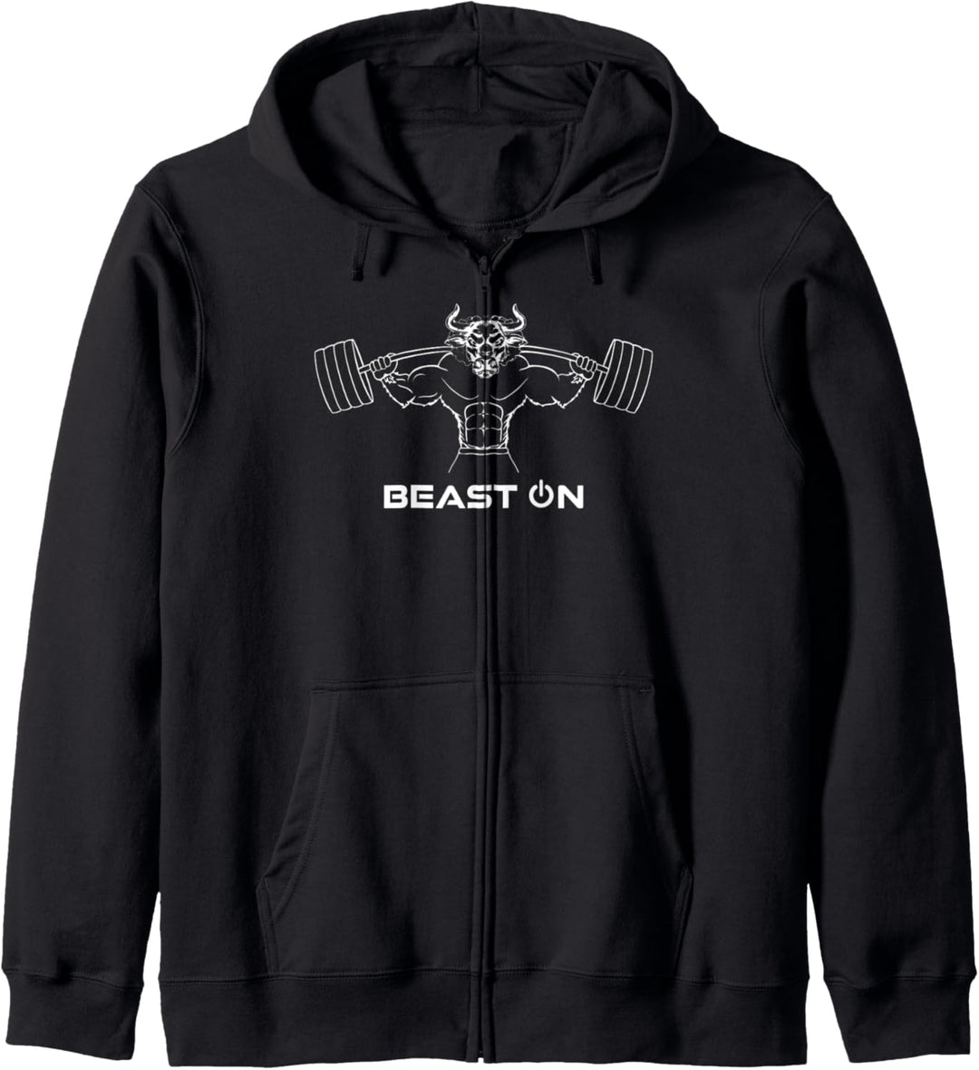 Gym Bulle Beast ON Fitness | GYM Motivation Fitness Sprüche Kapuzenjacke