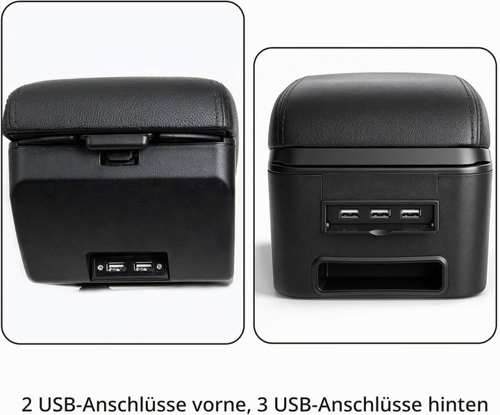 YJYWZH Compatible with SEAT Ibiza 6F Armlehnen 2017-2024 Mk5 Auto Mittelkonsole Aufbewahrungsbox Arm