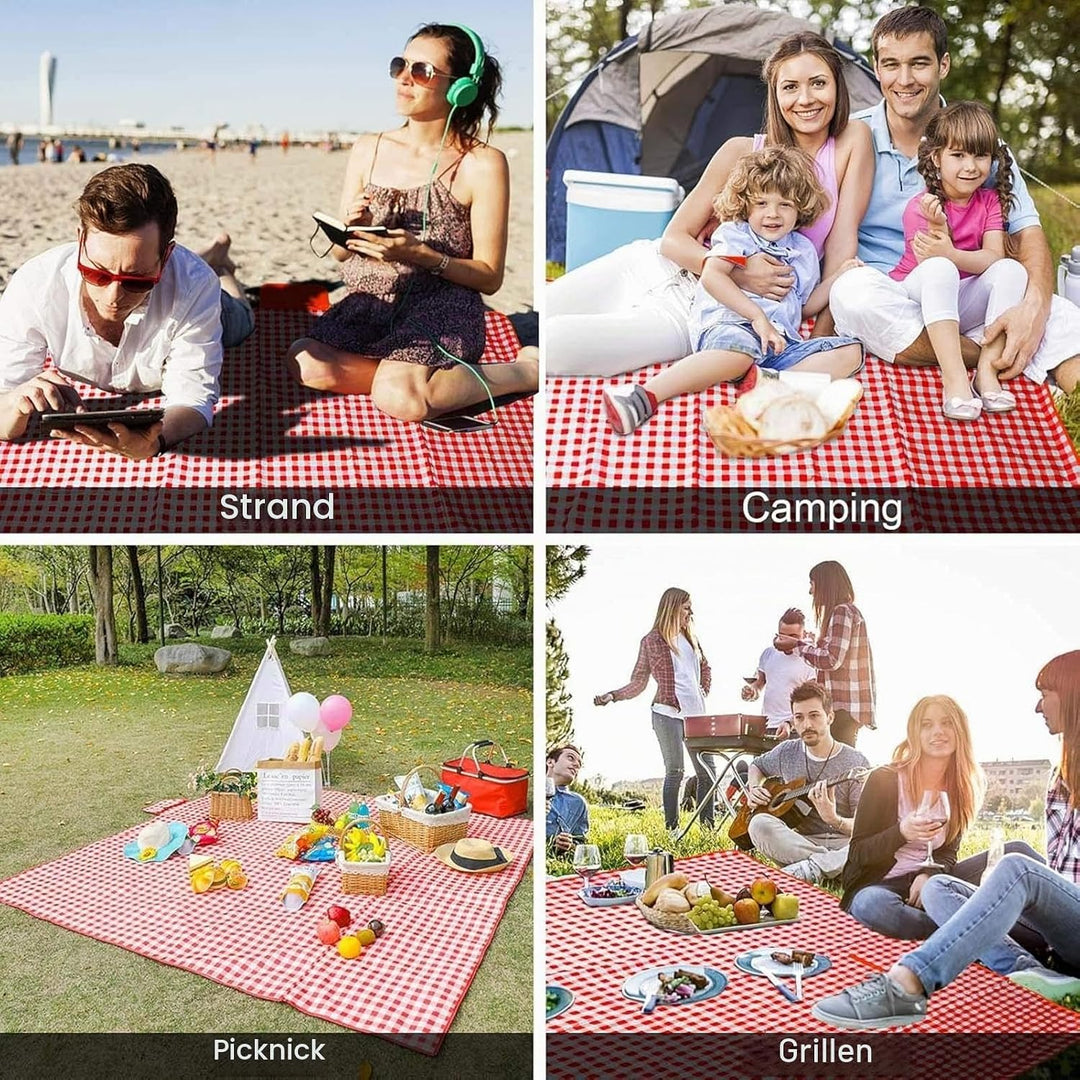 Picknickdecke wasserdichte Sanddichte Stranddecke Grosse 150x200cm Campingdecke Picknickmatte Campin