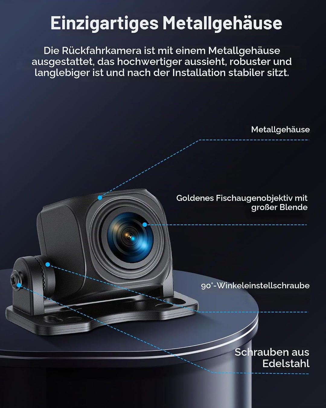 Echtes AHD 1080P Rückfahrkamera Verstellbar OEM-Halterung rückfahrkamera Auto Super Nachtsicht 170°