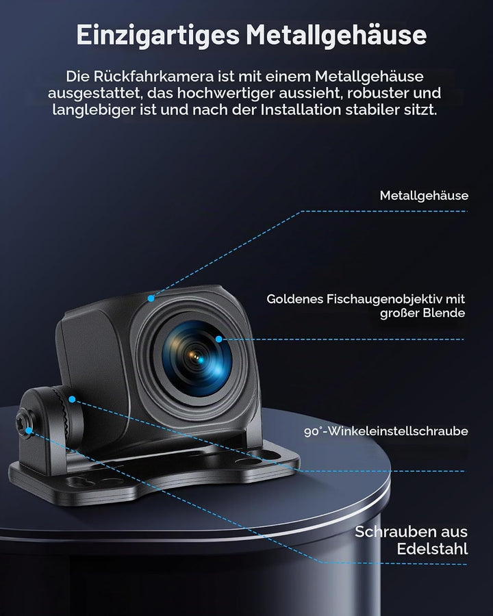 Echtes AHD 1080P Rückfahrkamera Verstellbar OEM-Halterung rückfahrkamera Auto Super Nachtsicht 170°