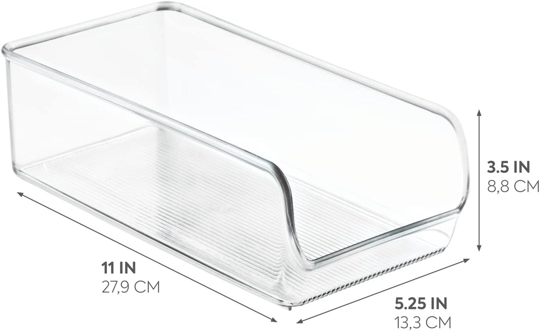 iDesign Aufbewahrungsbox, mittelgrosse Vorratsdose ohne Deckel aus Kunststoff, stapelbarer Küchenorg