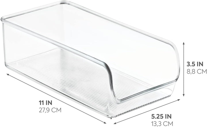 iDesign Aufbewahrungsbox, mittelgrosse Vorratsdose ohne Deckel aus Kunststoff, stapelbarer Küchenorg