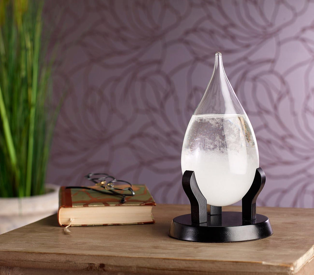 Carlo Milano Sturmglas Barometer: Modernes Fitzroy-Sturmglas in Tropfenform, 22cm (Sturmglas zur Wet