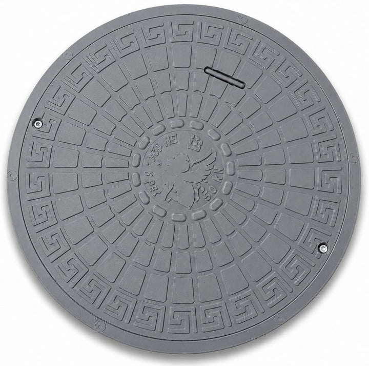 BABYLONPLAST Schachtabdeckung, Schachtdeckel DN615/730, 50 kN - Hochbelastbarer Kunststoff Kanaldeck
