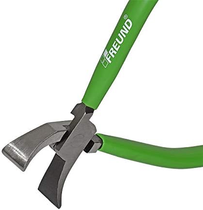 FREUND 01090022 Mini-Falzzange gebogen 45°, Maul 22mm, tauchisolierte Griffe