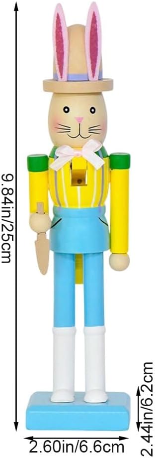 Osterhasen-nussknacker-Figuren, Nussknacker-Ornament Aus Holz, Hasen-Soldaten-nussknacker-skulpturen