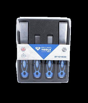 BRILLIANT TOOLS BT101930 Universal-Schaber-Satz, 4-tlg. [Powered by KS TOOLS]