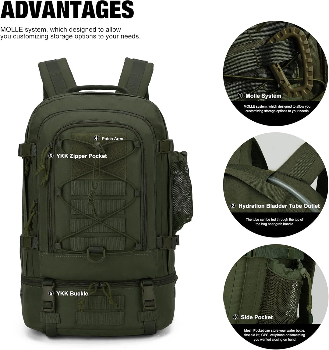 Mardingtop 28L Rucksack Taktischer Rucksack Wanderrucksack Trekkingrucksack Angelrucksack für Surviv