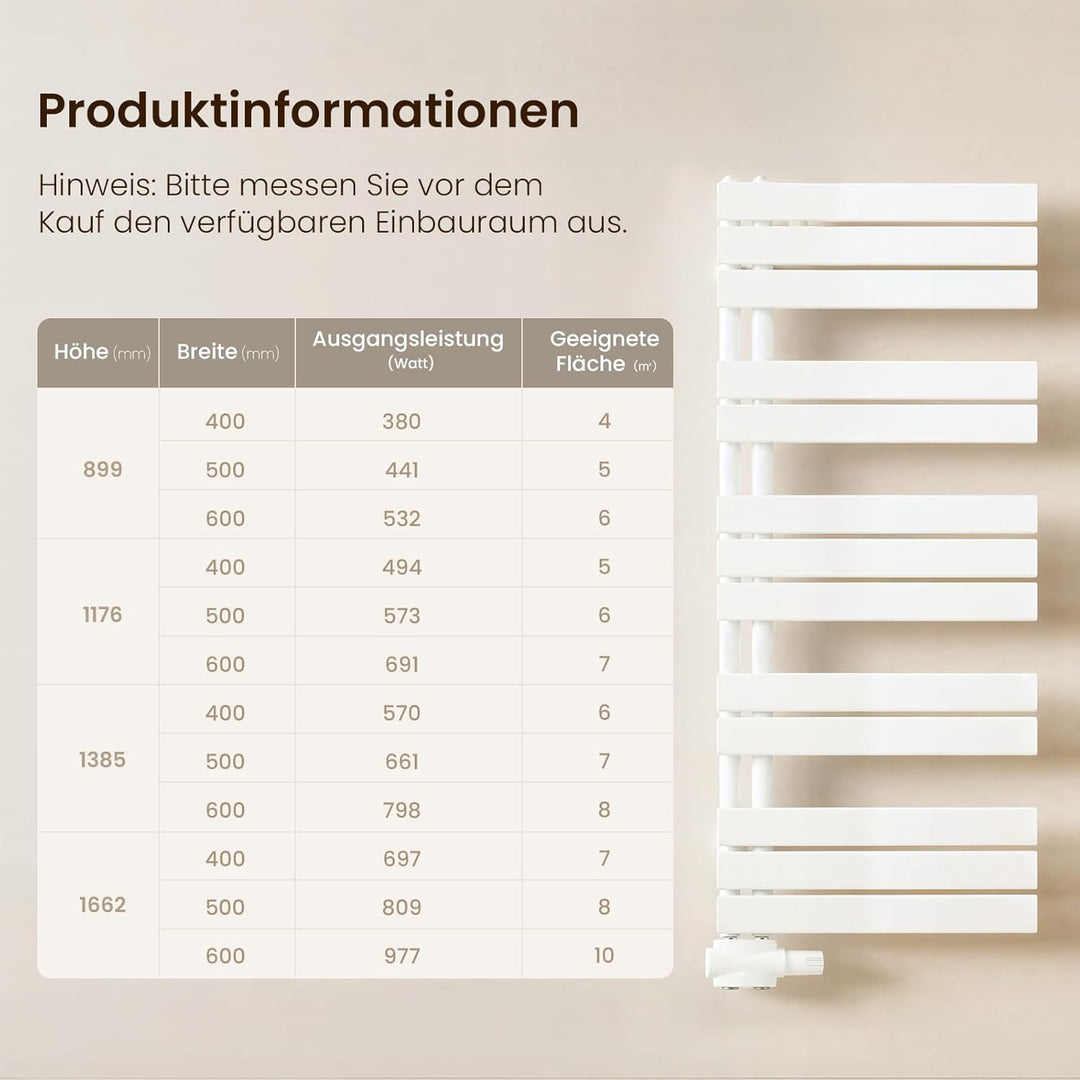 Heilmetz Badheizkörper Weiss Handtuchtrockner Heizung 400 x 899 mm Bad Heizkörper Handtuchheizkörper