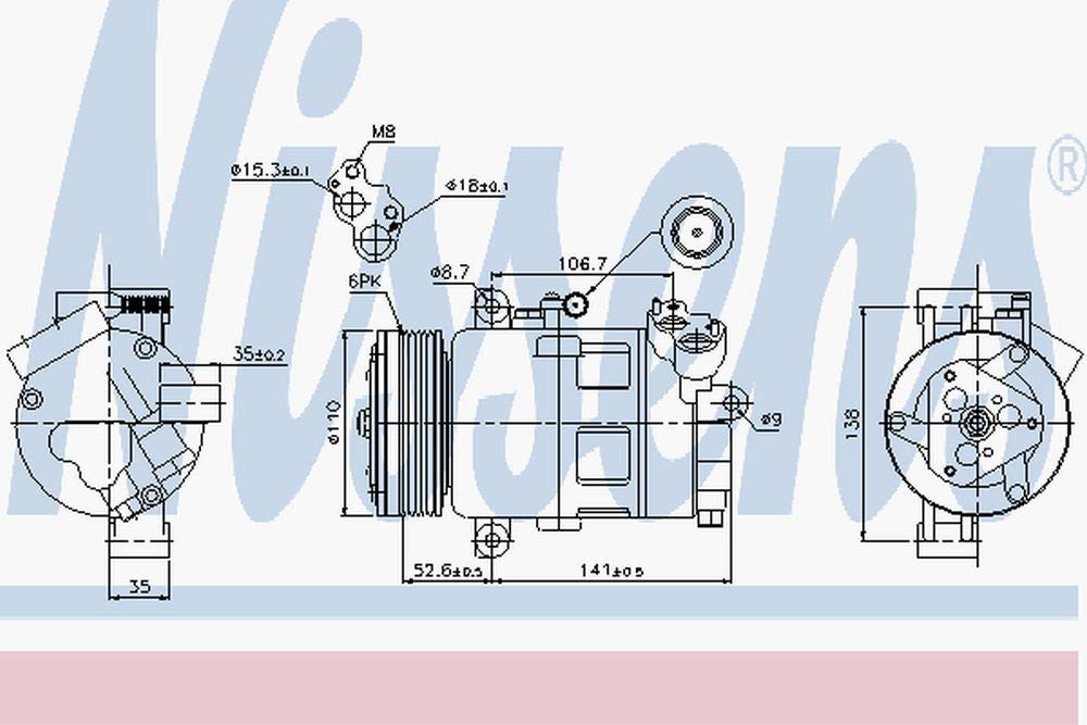 NISSENS 89307 Kompressor, Klimaanlage