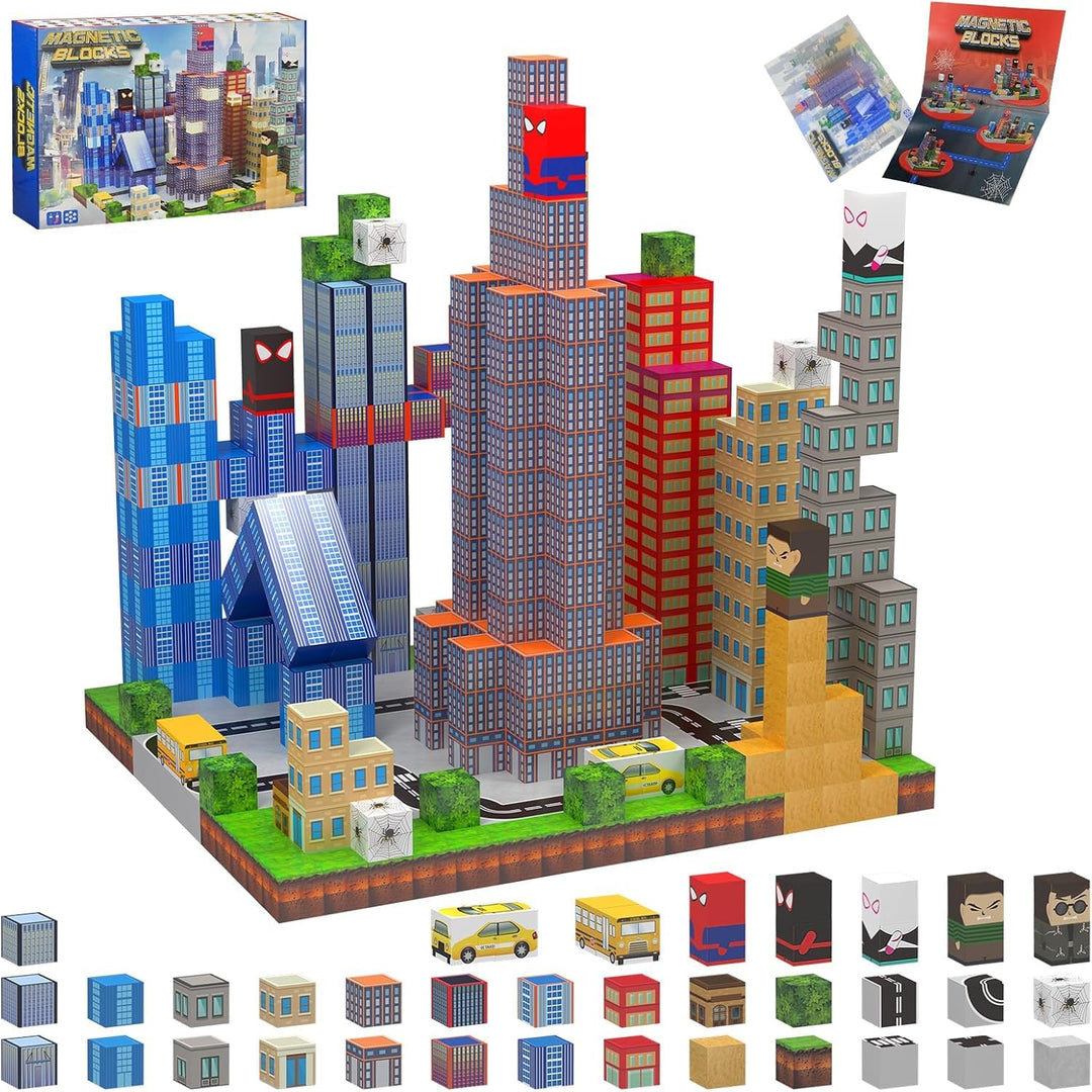 Magnetische Bausteine 150 Stück 2.5CM Light Up Magnetic Building Blocks Magnetbausteine Magnetspielz