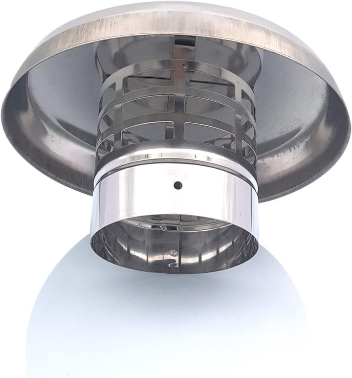 TYGERIX® Vertikaler Schornstein für Dach aus Stahl für Rauchabfluss Ø 60 mm | Chinesische Hutkappe H