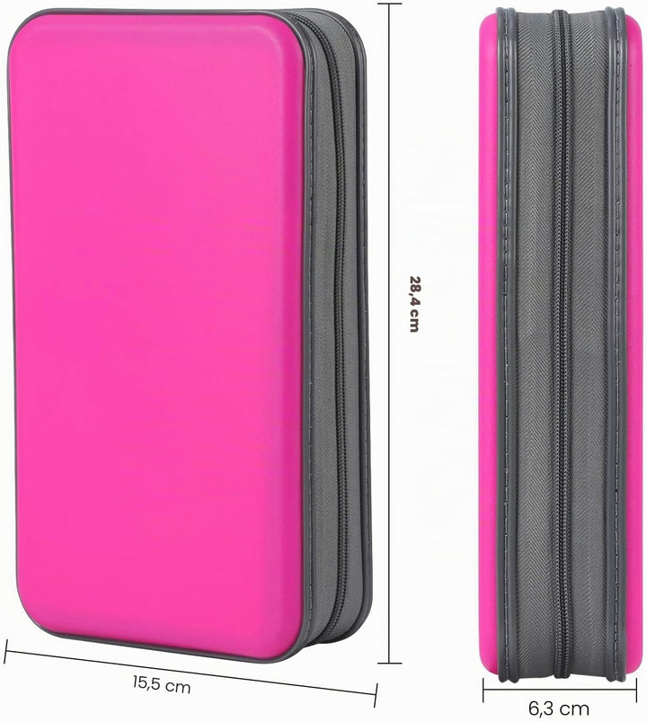 alavisxf xx CD Tasche, 96 CD/DVD Tasche Hartplastik CD Taschen Aufbewahrung Schutzhülle DVD Lagerung