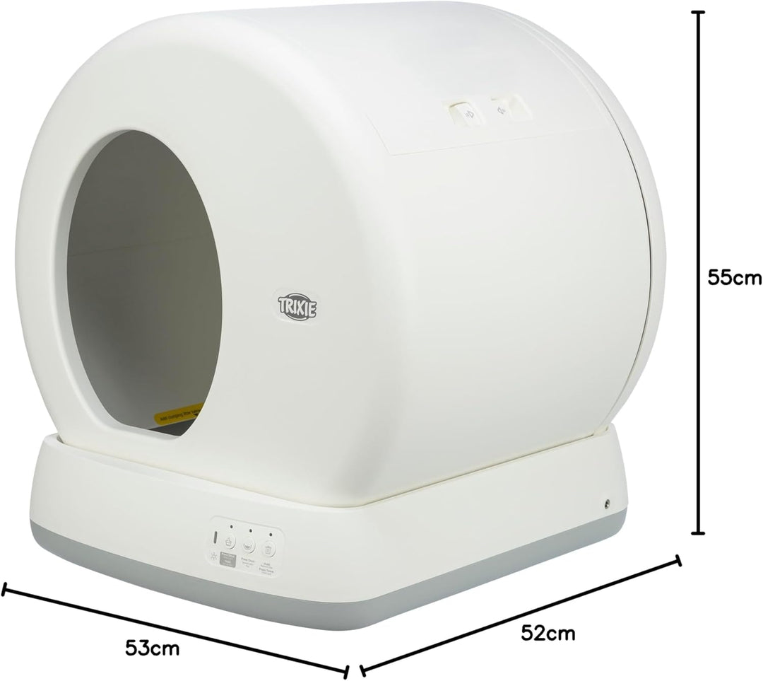 Trixie selbstreinigende Katzentoilette 53 x 55,5 x 52 cm – für anhaltende Sauberkeit – praktisches,