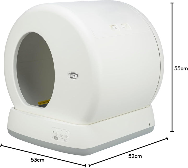 Trixie selbstreinigende Katzentoilette 53 x 55,5 x 52 cm – für anhaltende Sauberkeit – praktisches,