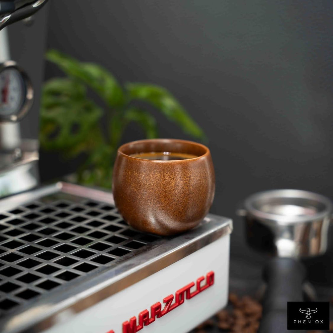 Pheniox Espressotassen Set Timeout Mini | 5 x 50 ml - hochwertige Tassen aus Steingut | Espresso Tas