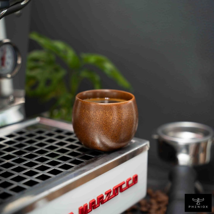 Pheniox Espressotassen Set Timeout Mini | 5 x 50 ml - hochwertige Tassen aus Steingut | Espresso Tas