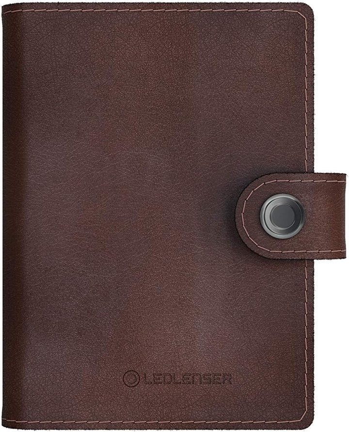 Ledlenser Lite Wallet Portemonnaie, Classic Chestnut, integrierter RFID-Schutz, aufladbares LED-Lich