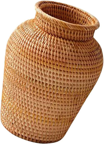 Cabilock Hausvase Weidenvase Geflochtene Vase Tischvase Getrocknete Rattan Vase Vase Vase Blumenarra