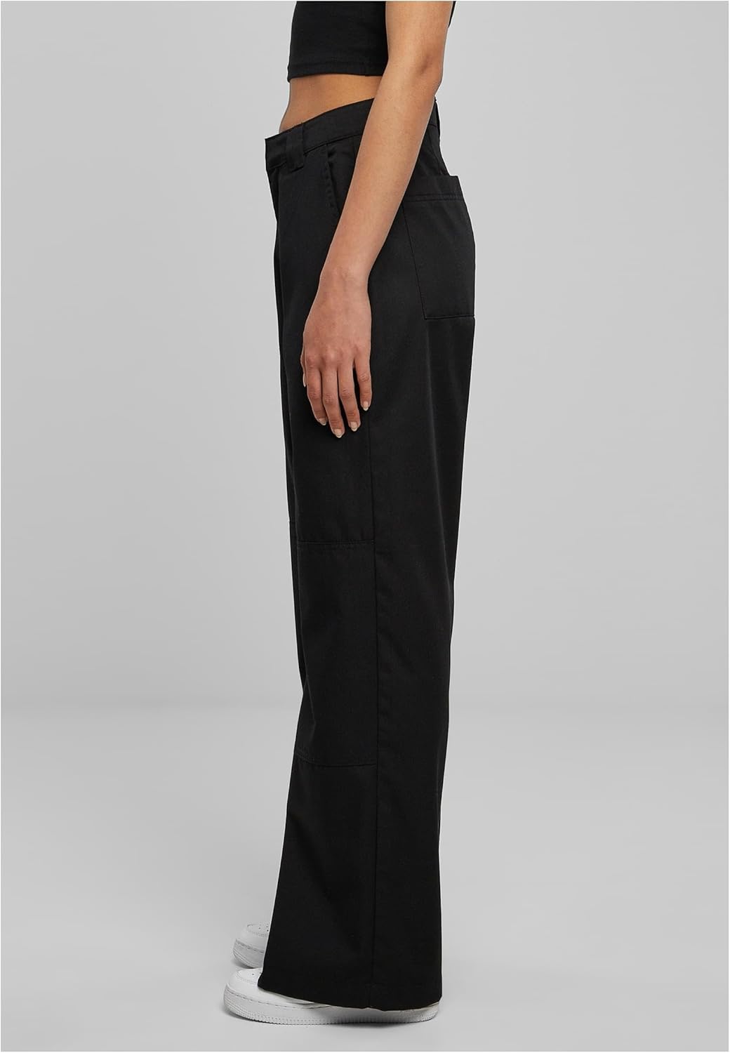 Urban Classics Damen Ladies Straight Leg Workwear Pants Hose 28 Schwarz, 28 Schwarz