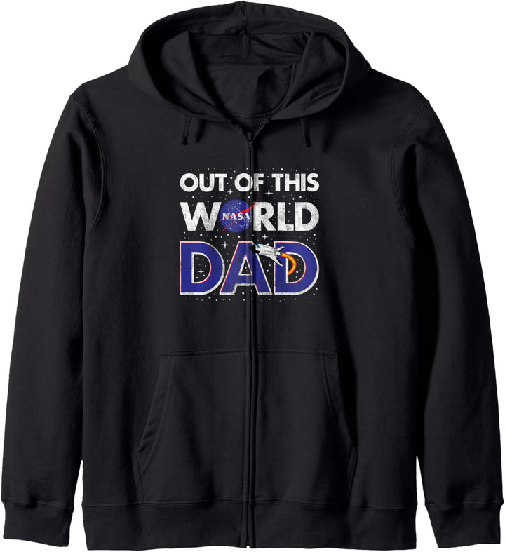 Trendy NASA Out Of This World Dad Stars With Spaceship Logo Kapuzenjacke