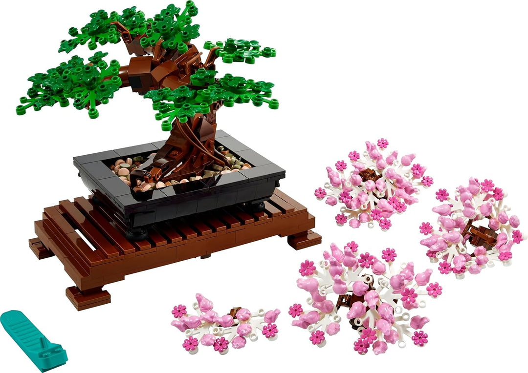 LEGO 10281 Icons Bonsai Baum Set für Erwachsene, Pflanzen Home Deko Set mit Blumen, Geschenk zum Mut