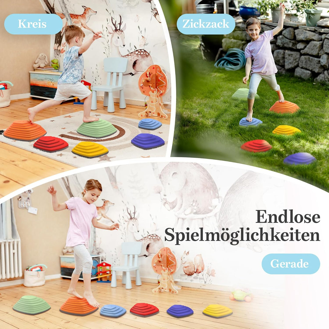 Stapelsteine Balanciersteine für Kinder - fördert Gleichgewicht, Balance & Koordination - vereint Be