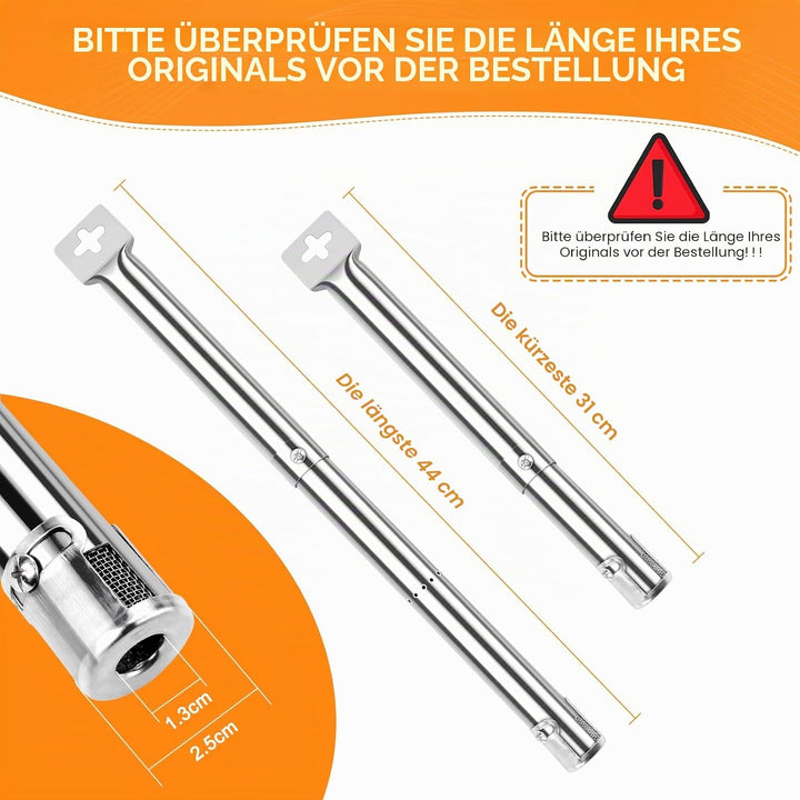 GFTIME Universal Edelstahl Brenner & Brennerabdeckung Ersatzteile für Charbroil, Enders, Landmann 12