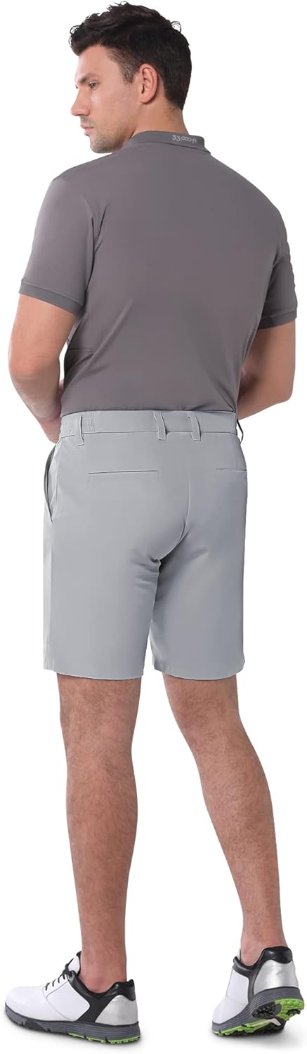 33,000ft Herren Golf Shorts UPF 50+ Stretch Shorts Leichte Schnelltrocknende 9" Bermuda Shorts Kurze