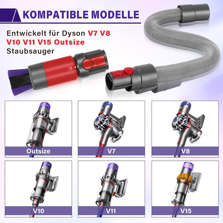 BodendüseBürste Kompatibel für Dyson V7 V8 V10 V11 V15 Staubsauger, Ersatzteil Direktantrieb Reinige