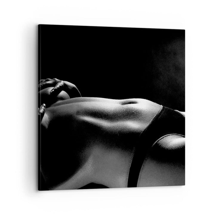 Bilder auf Leinwand Anatomie Frau nackt Leinwandbild mit Rahmen 60x60cm Wandbilder Dekoration Wohnzi