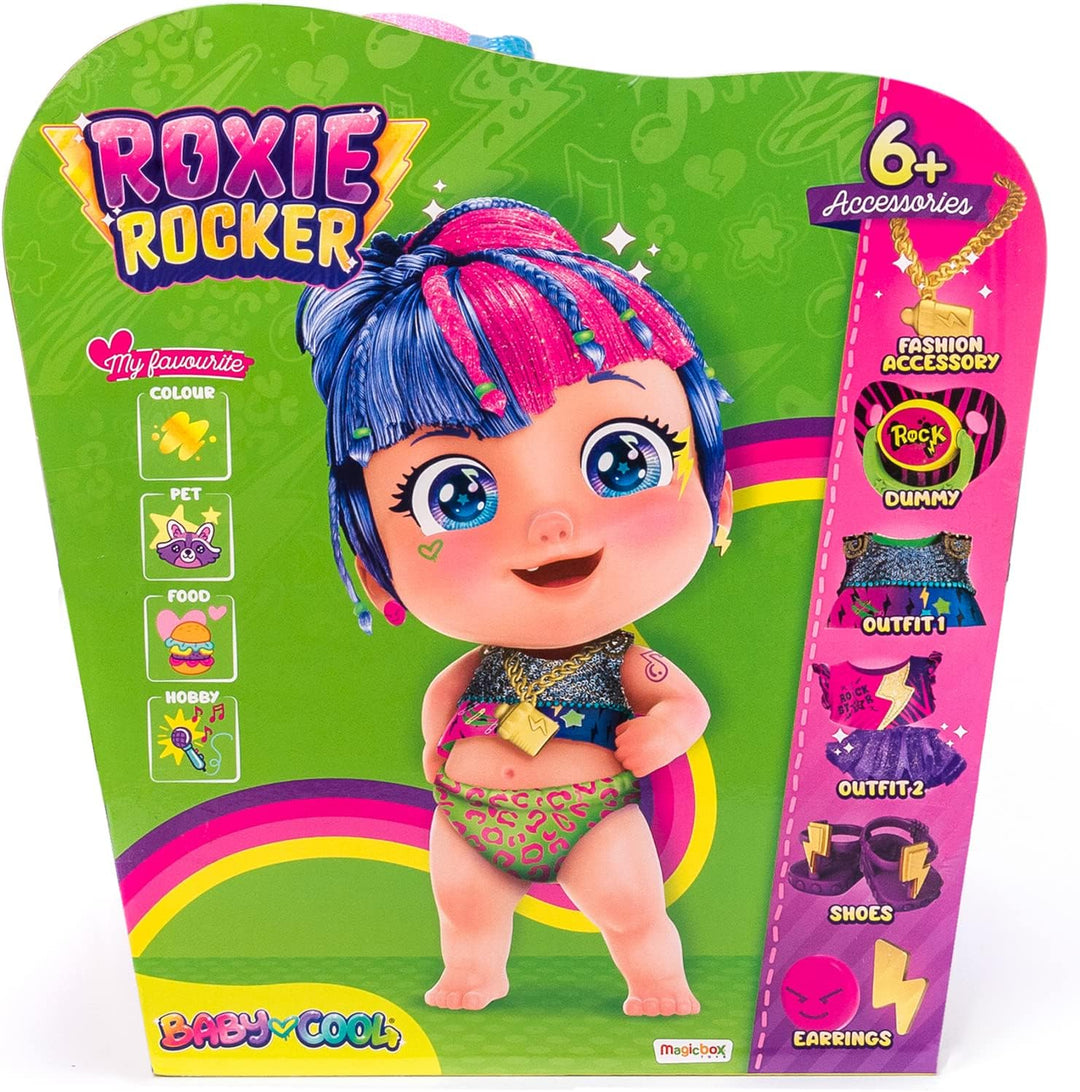 Baby Cool Roxie Rocker Puppe mit Kleidung, Schuhen und exklusiven Accessoires im Rock-Stil, inklusiv