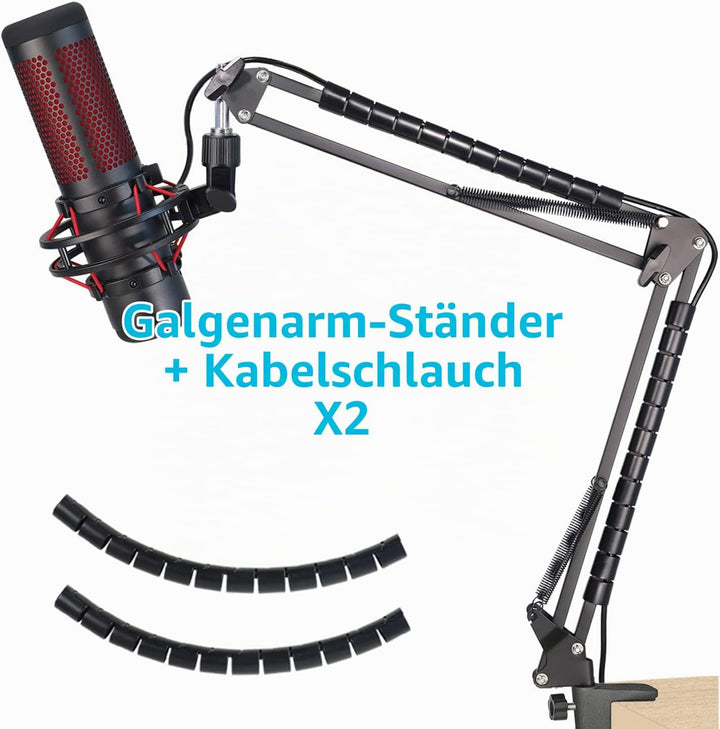 HyperX QuadCast Mikrofonarm mit Popschutz - HyperX QuadCast S Mikrofon Arm und 3-lagiger Windschutz