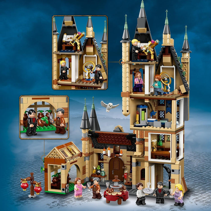LEGO Harry Potter Astronomieturm auf Schloss Hogwarts, Modell-Spielzeug mit Figuren wie Hermine, Ron