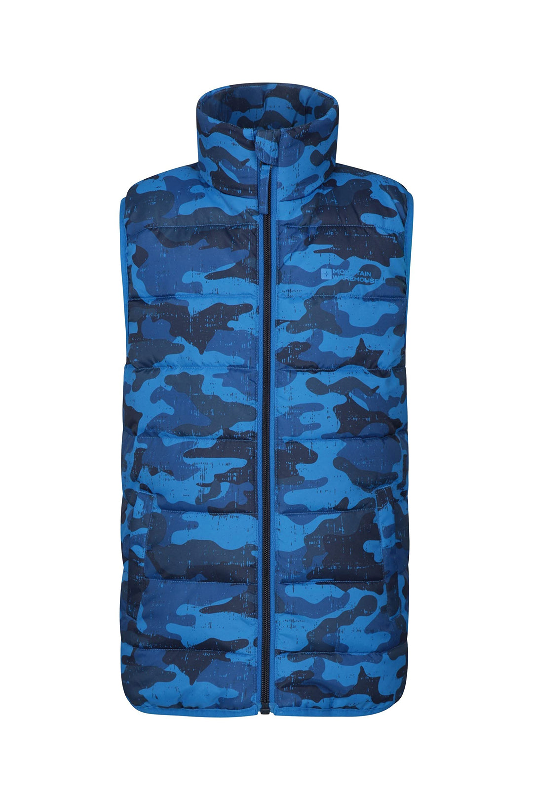 Mountain Warehouse Gepolsterte Kinder-Weste von Rocko - wasserabweisend, Mikrofaserweste, 2 Vorderta