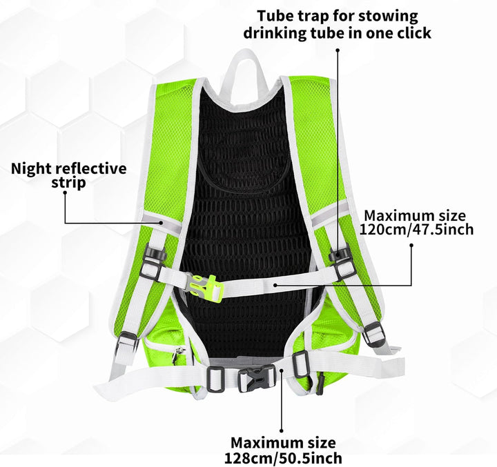 ONTYZZ Fahrradrucksack Damen Männer Kleiner Sportrucksack Wanderrucksack Ultraleicht Rucksack Radfah