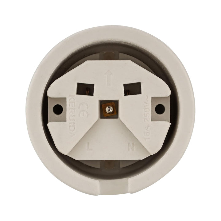 Aufputz Porzellan Retro Steckdose, All-in-One, Serie QR1 weiss