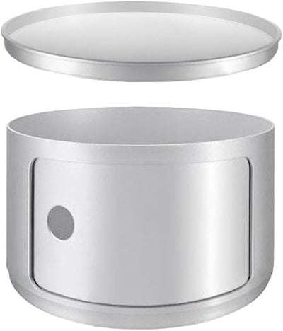 Kartell 4959SI Abschlussplatte für Baukastenelement Componibili rund undurchsichtig Durchmesser 42 x
