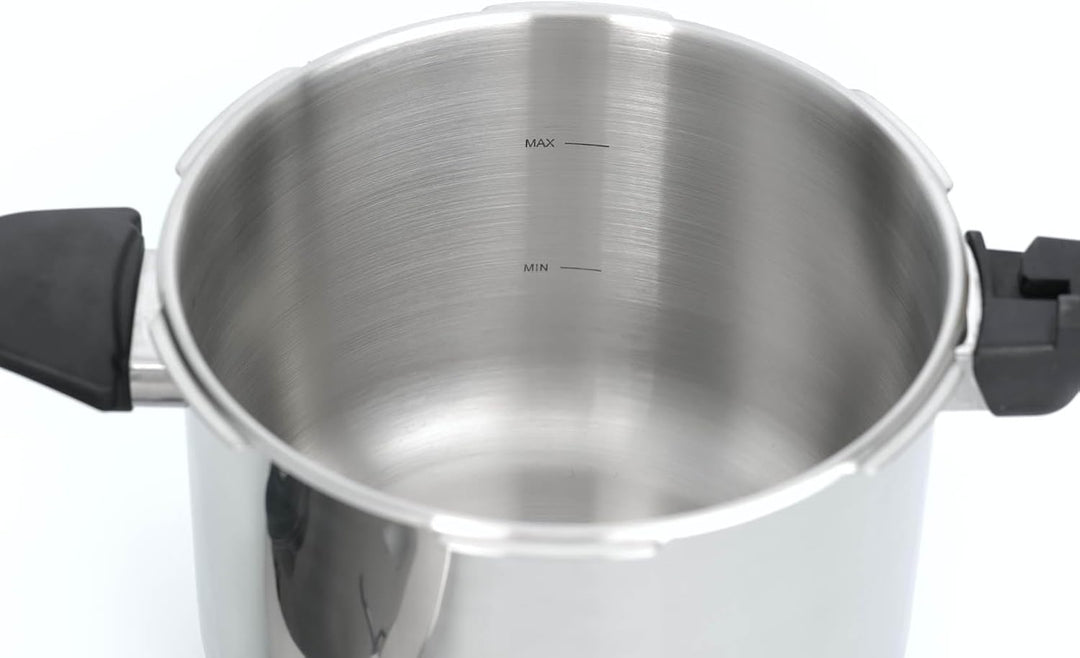 Jata Hogar HOLL2226 Schnellkochtopf aus Edelstahl, 6 Liter, für alle Küchen, Durchmesser 24 cm