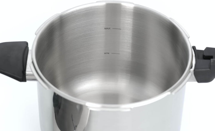 Jata Hogar HOLL2226 Schnellkochtopf aus Edelstahl, 6 Liter, für alle Küchen, Durchmesser 24 cm