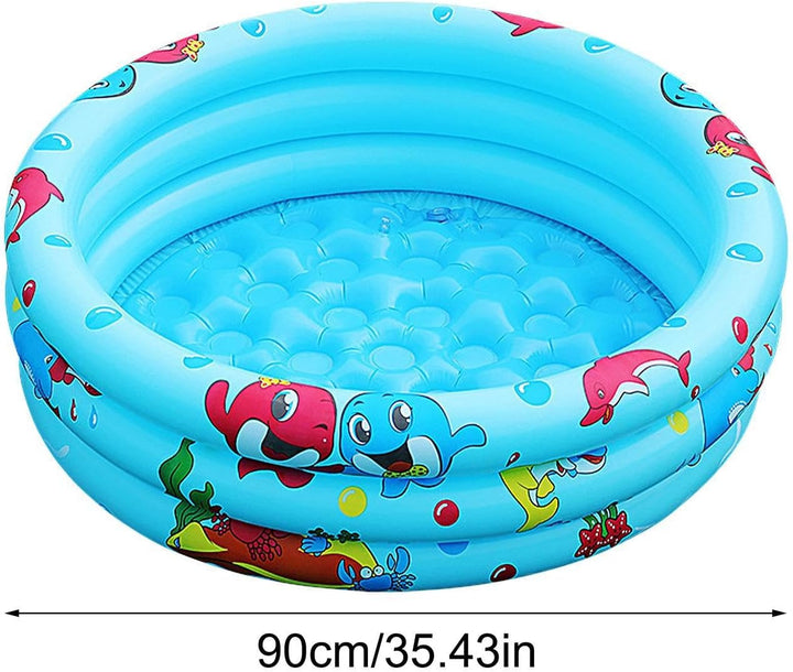 Kinderpool | 90 cm aufblasbares rundes Spielbecken,Gartenpool für Kinder | für, See, Park, Hof, Outd