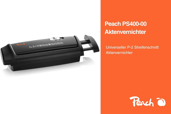 Peach Aktenvernichter Aufsatz klein für Papierkorb - 6 Blatt Schredder - kompakter Aktenschredder -