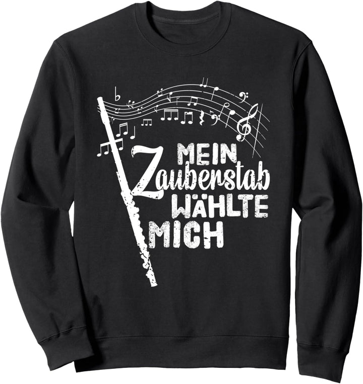 Querflöte Flöte Notenschlüssel Blasmusik Musiker Sweatshirt