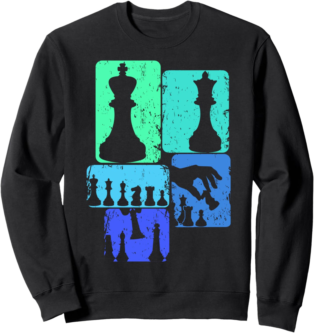Schach Schachspieler Kinder Jungen Herren Sweatshirt